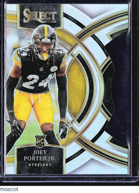 2023 Panini Select - Premier Level #179 Joey Porter Jr. (RC) Silver Die Cut