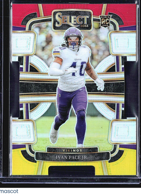 2023 Panini Select - Concourse #64 Ivan Pace Jr. (RC) Red yellow Die Cut