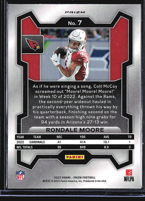2023 Panini Prizm - #7 Rondale Moore Orange Disco