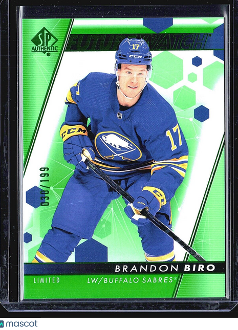 2022-23 SP Authentic - Future Watch Limited Green #177 Brandon Biro /199 (RC)