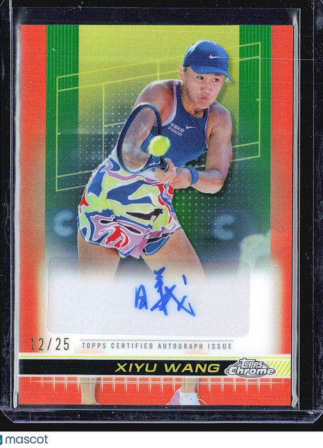 2024 Topps Chrome Tennis Orange auto Xiyu Wang #TCA-XWG /25