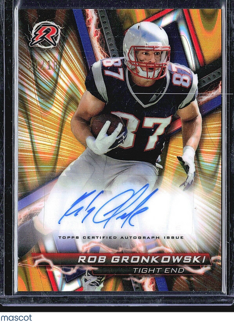 2023 Topps Composite Resurgence Gold Wave Auto /10 #RA-RG Rob Gronkowski