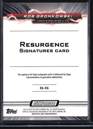 2023 Topps Composite Resurgence Gold Wave Auto /10 #RA-RG Rob Gronkowski