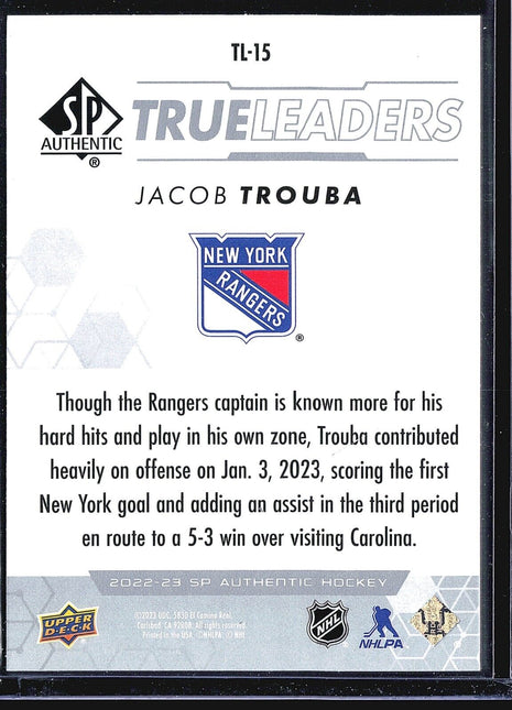 2022-23 SP Authentic - True Leaders #TL-15 Jacob Trouba