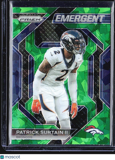 2023 Panini Prizm - Emergent Green Ice Prizm #H-19 Patrick Surtain II