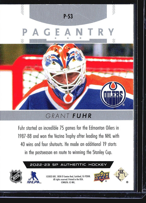 2022-23 SP Authentic - Pageantry #P-53 Grant Fuhr