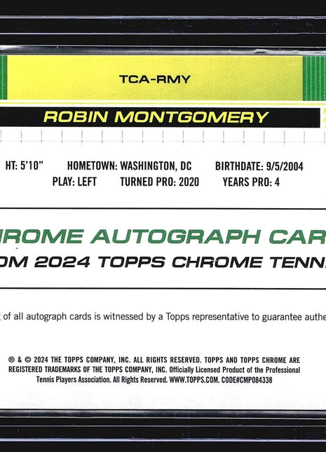 2024 Topps Chrome Auto Robin Montgomery #TCA-RMY