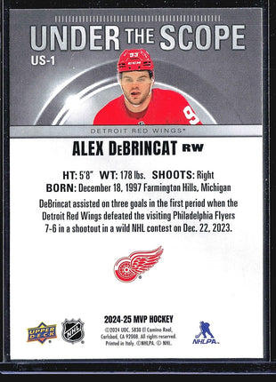 2024-25 Upper Deck MVP - Under the Scope #US-1 Alex DeBrincat