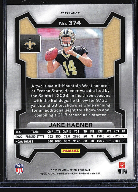 2023 Panini Prizm - Rookies #374 Jake Haener (RC)