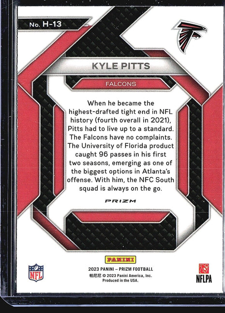 2023 Panini Prizm - Emergent Green Ice Prizm #H-13 Kyle Pitts