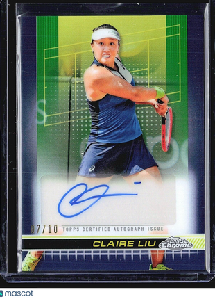 2024 Topps Chrome Tennis Purple Auto Claire Liu #TCA-CLU /10