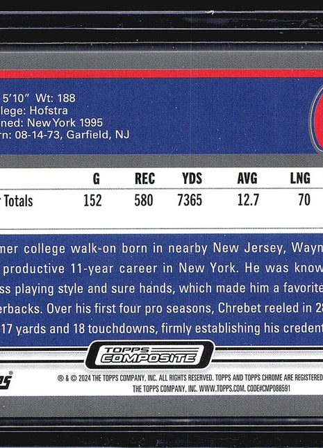 2023 Topps Composite - 2003 Topps #426 Wayne Chrebet Green /250
