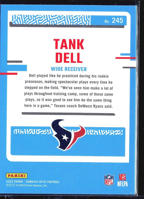 2023 Panini Donruss Optic - Rated Rookie #245 Tank Dell (RC)