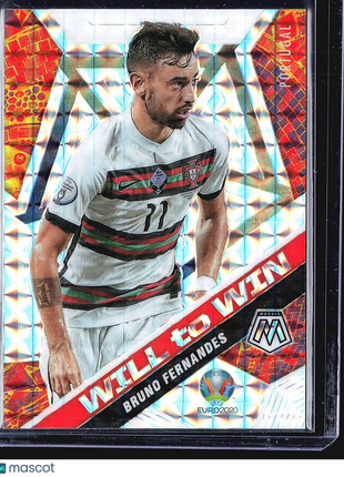 2021 Panini Mosaic Will To Win Bruno Fernandes #15 Silver