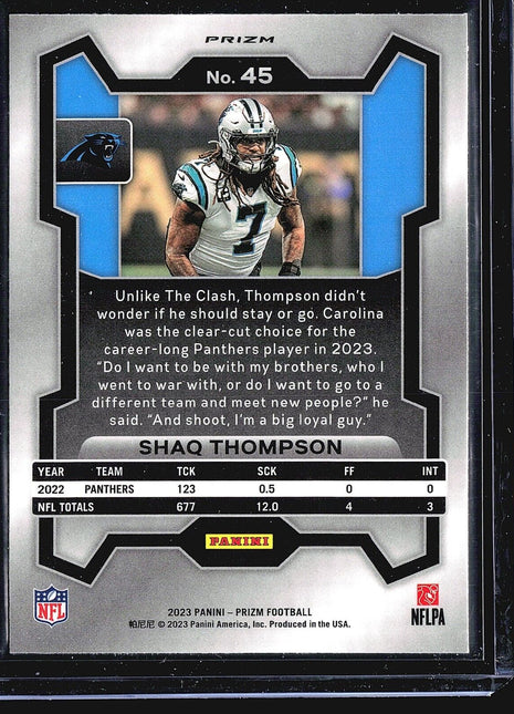 2023 Panini Prizm - #45 Shaq Thompson Orange Disco