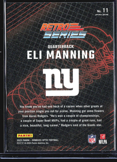 2023 Panini Donruss Optic - Retro Series #11 Eli Manning