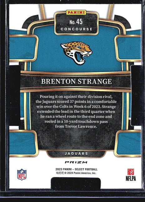 2023 Panini Select - Concourse Silver Prizm Die-Cut #45 Brenton Strange (RC)