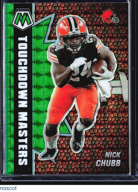 2021 Panini Mosaic - Touchdown Masters #TM-7 Nick Chubb Green