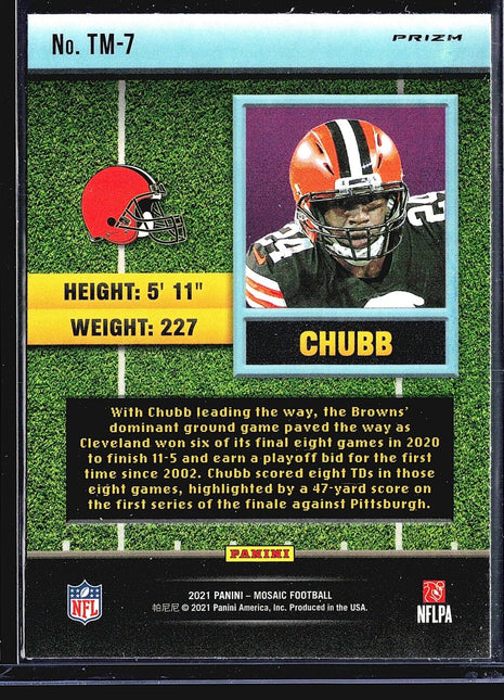 2021 Panini Mosaic - Touchdown Masters #TM-7 Nick Chubb Green
