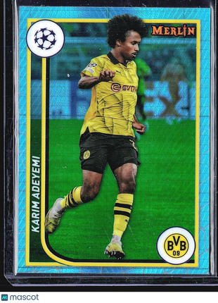 2023-24 Topps Merlin Adeyemi Bvb #36 Aqua Hyper