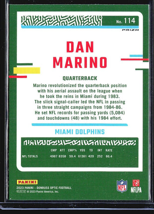2023 Panini Donruss Optic - #114 Dan Marino Silver Holo