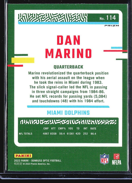 2023 Panini Donruss Optic - #114 Dan Marino Silver Holo