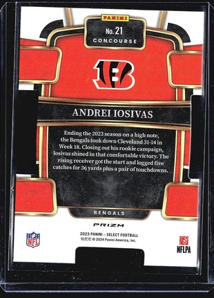 2023 Panini Select - Concourse #21 Andrei Iosivas (RC) Die Cut