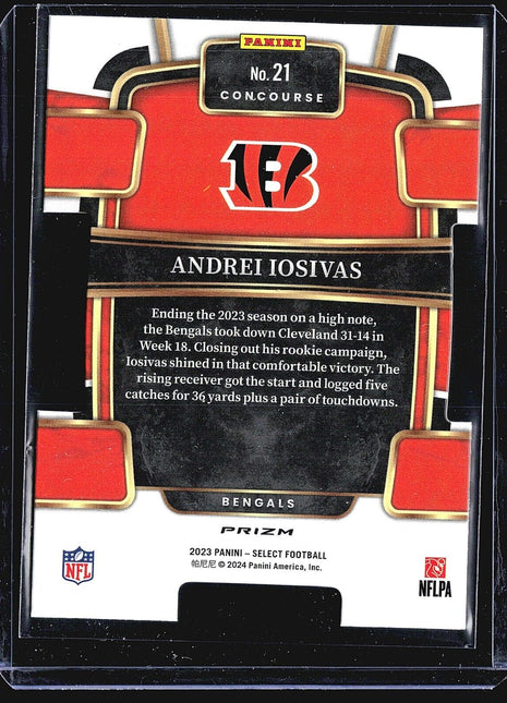 2023 Panini Select - Concourse #21 Andrei Iosivas (RC) Die Cut