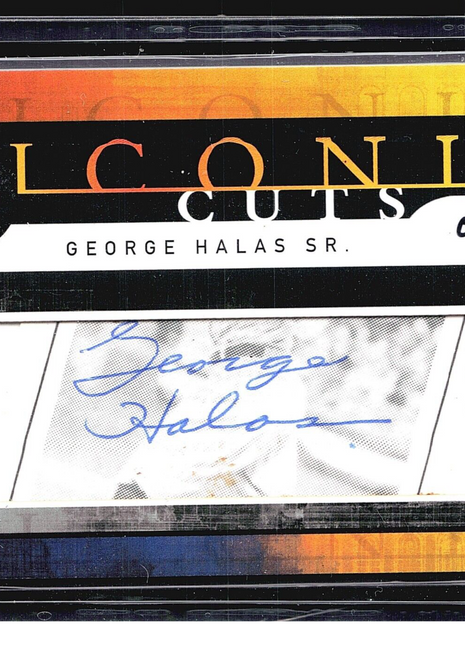 2008 Upper Deck Iconic Cuts Cut Auto George Halas /11 HOF Bears