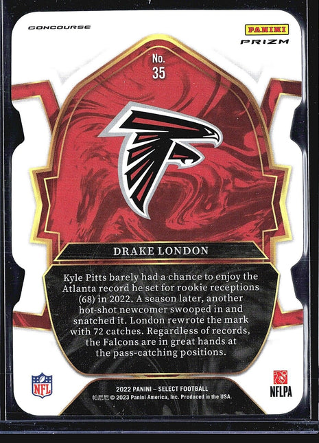 2022 Panini Select - Concourse #35 Drake London (RC) Die Cut