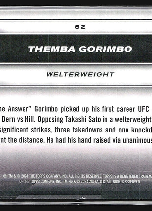 2024 Topps UFC Knockout Themba Gorimbo Silver /125 #62 Rc