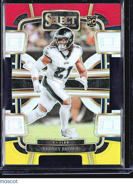 2023 Panini Select - Concourse Red & Yellow Prizm Die-Cut #80 Sydney Brown (RC)