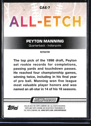 2023 Topps Composite - Chrome All-Etch #CAE-7 Peyton Manning