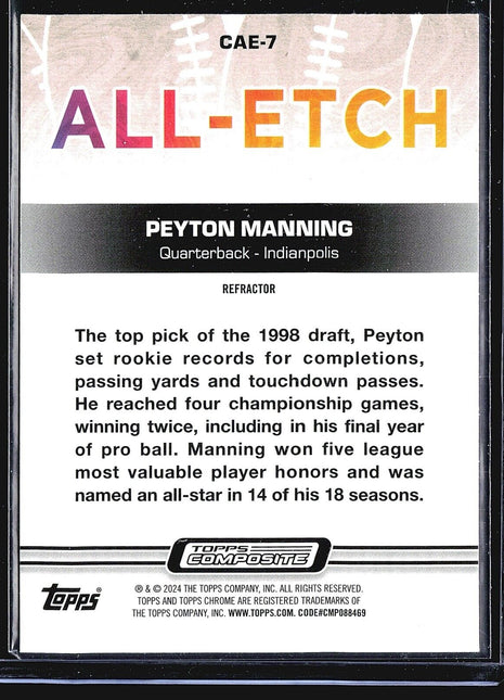 2023 Topps Composite - Chrome All-Etch #CAE-7 Peyton Manning