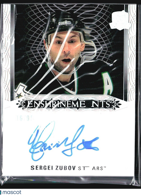 2022-23 Upper Deck The Cup Sergei Zubov Enshrinements Auto /99