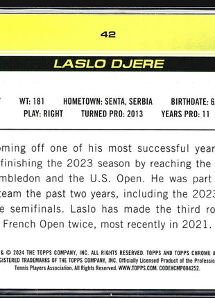 2024 Topps Chrome Tennis Sapphire Laslo Djere #42