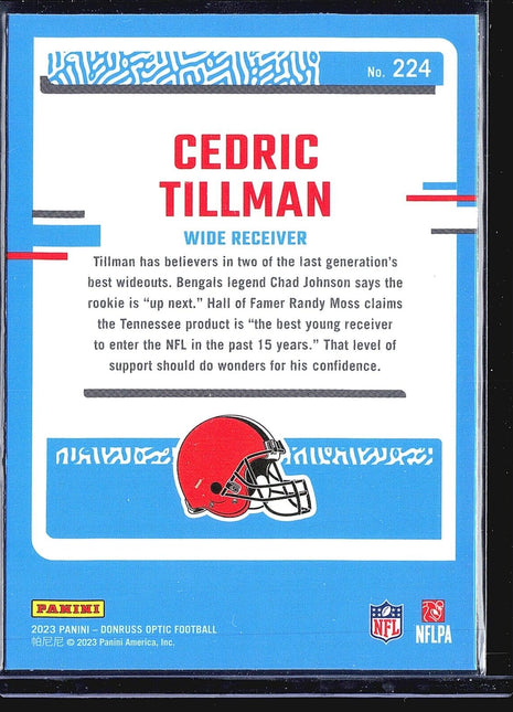 2023 Panini Donruss Optic - Rated Rookie #224 Cedric Tillman (RC)