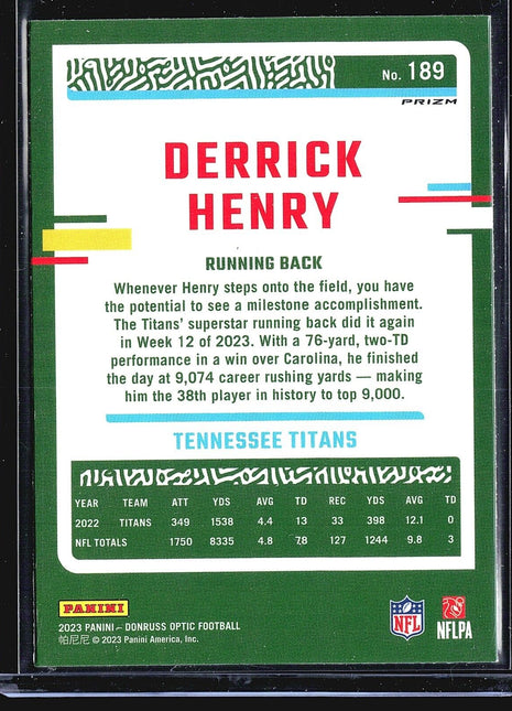 2023 Panini Donruss Optic - #189 Derrick Henry Silver Holo