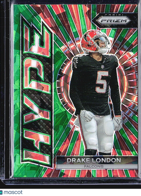 2023 Panini Prizm - Hype Green Ice Prizm #H-10 Drake London