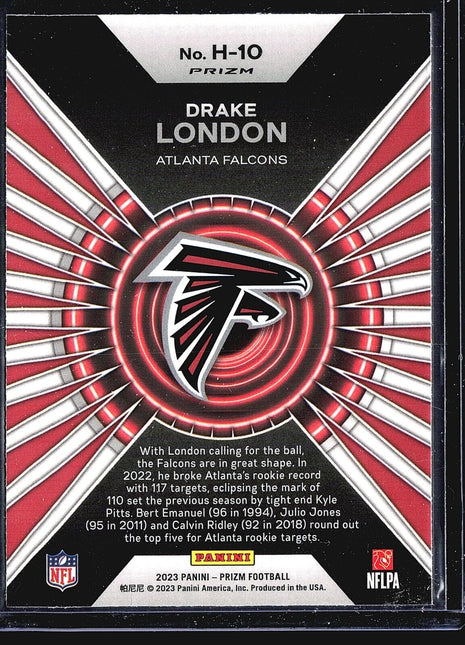 2023 Panini Prizm - Hype Green Ice Prizm #H-10 Drake London