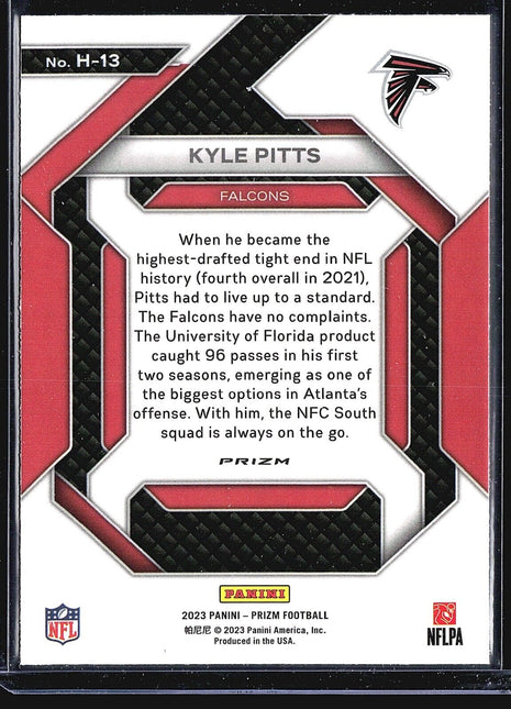 2023 Panini Prizm - Emergent #H-13 Kyle Pitts Green Ice