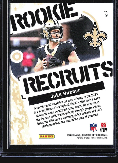 2023 Panini Donruss Optic - Rookie Recruits #9 Jake Haener (RC)