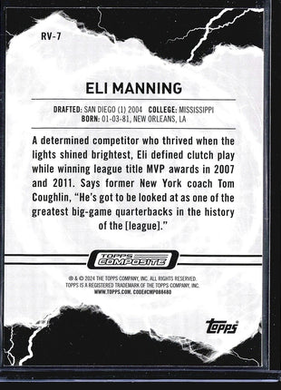 2023 Topps Composite - Resurgence Voltaic #RV-7 Eli Manning Pink