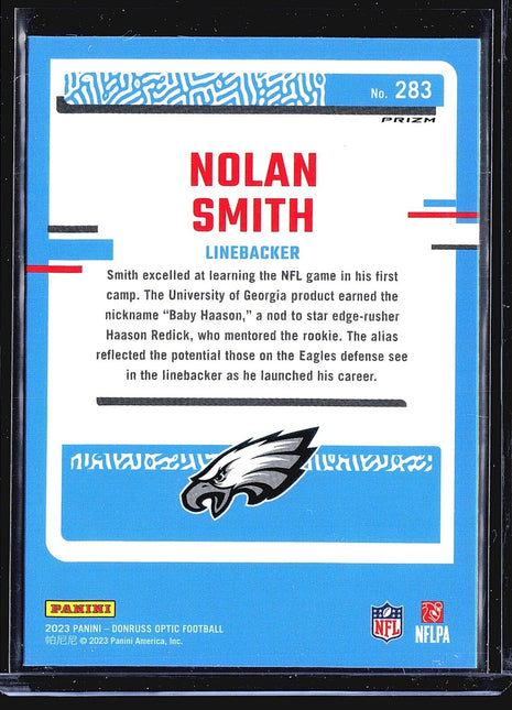 2023 Panini Donruss Optic - Rated Rookie #283 Nolan Smith (RC) Silver Holo