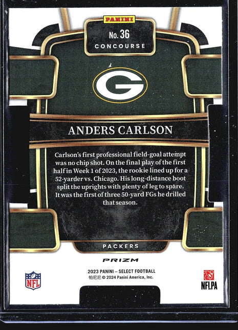 2023 Panini Select Anders Carlson #36 Die Cut rc