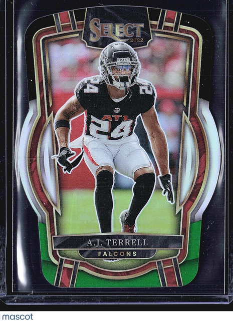 2022 Panini Select - Club Level Black & Red Prizm Die-Cut #296 A.J. Terrell