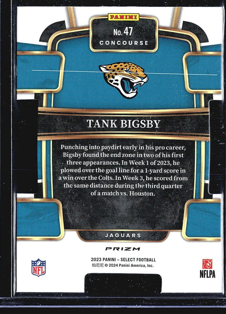 2023 Panini Select - Concourse Red & Blue Prizm Die-Cut #47 Tank Bigsby (RC)