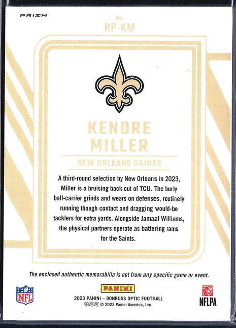 2023 Panini Optic Rookie Phenom Jersey Keandre Miller Blue Hyper