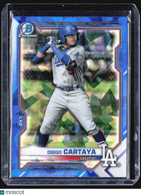 2021 Bowman Draft - Chrome #BDC-155 Diego Cartaya (RC) Sapphire