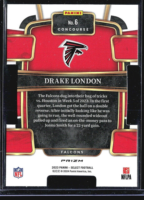 2023 Panini Select - Concourse Red Blue Prizm #6 Drake London
